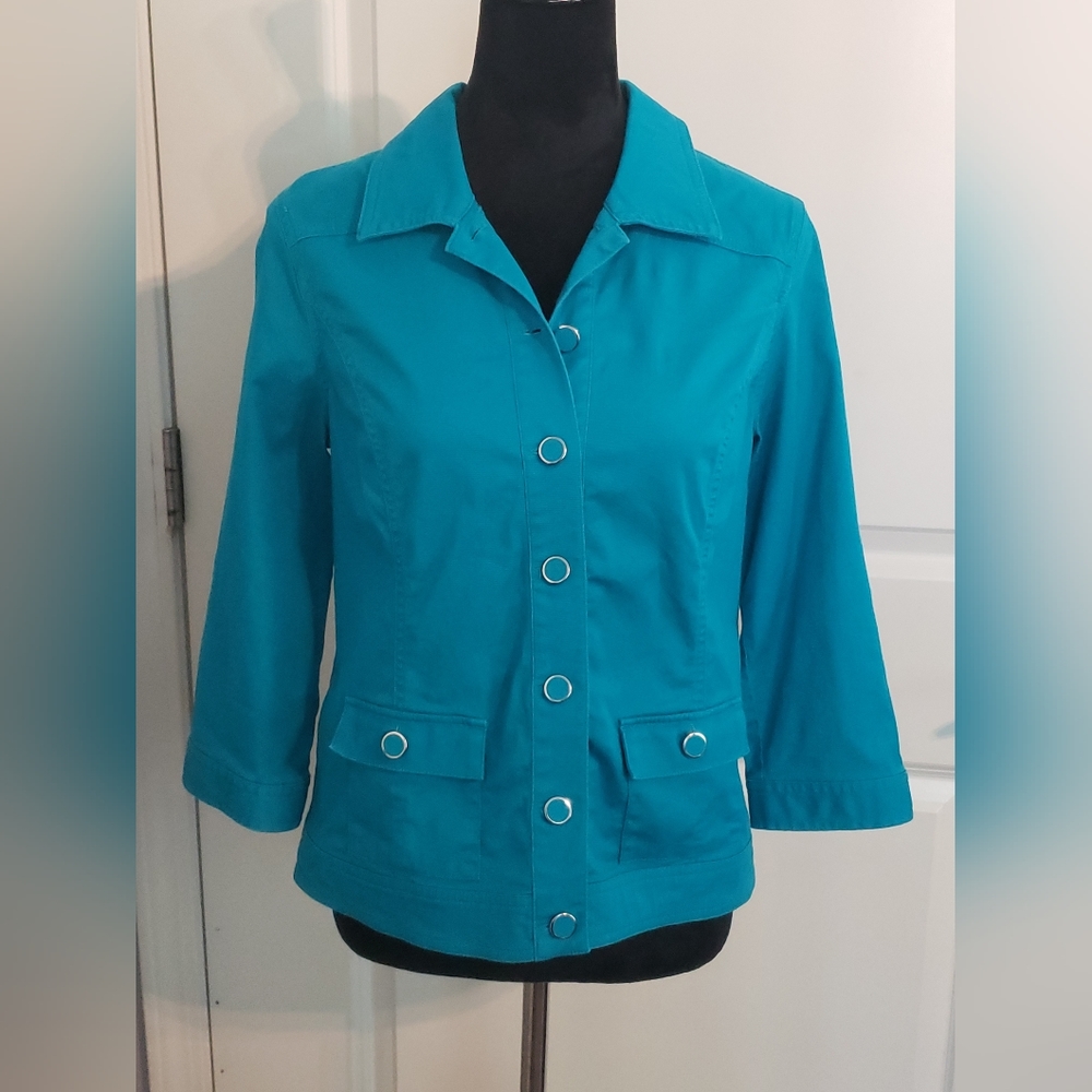 Christopher & Banks Teal-Blue Jacket